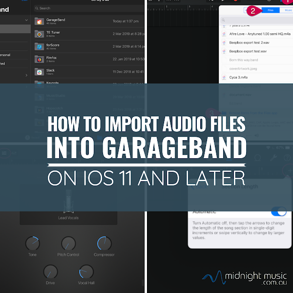Can you import audio into garageband ipad 2